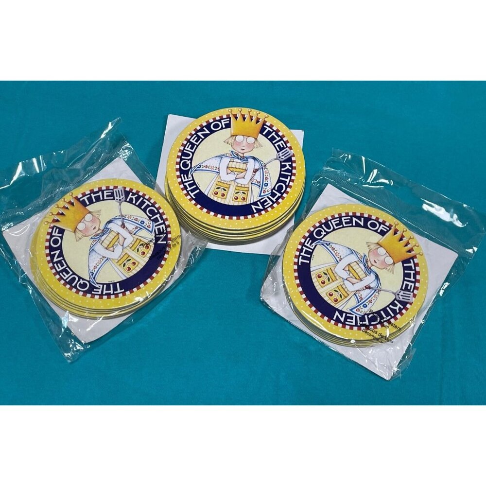 22 Mary Engelbreit The Queen of the Kitchen Coasters 12 Sealed, 10 New Open Pack